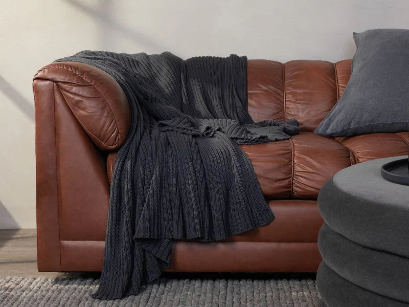 Oversized Rib Knit Throw
